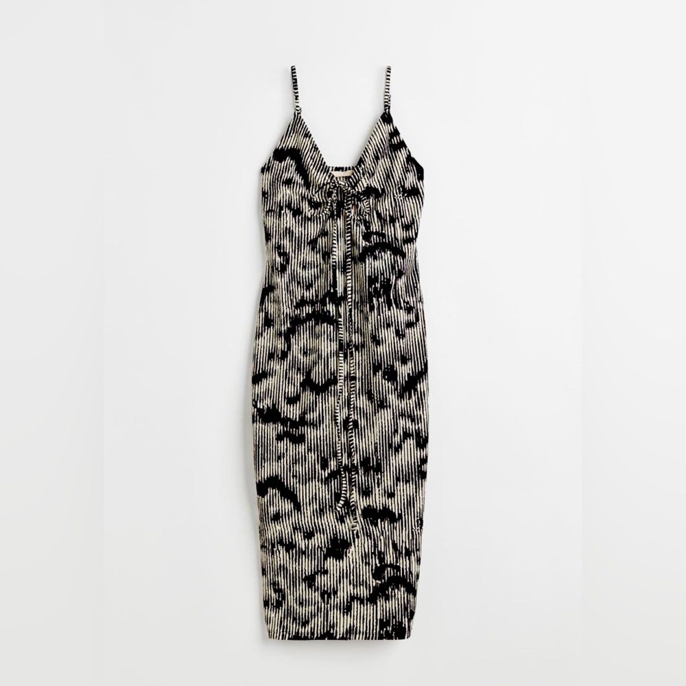 Crinkled Slip Dress with Tie Detail
